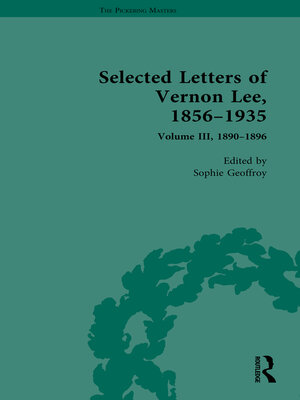 cover image of Selected Letters of Vernon Lee, 1856–1935